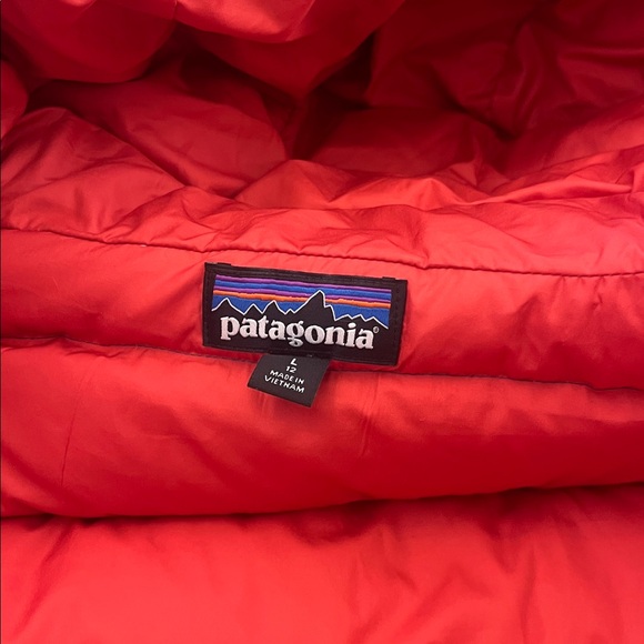 Patagonia Hi Loft down sweater jacket boys size L hooded - Picture 5 of 12